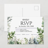  Wedding RSVP Card Einladungspostkarte (Vorne/Hinten)