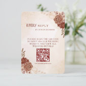 Wedding RSVP Card | Elegant Botanical & Coordinate Karte (Stehend Vorderseite)