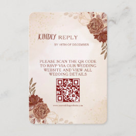 Wedding RSVP Card | Elegant Botanical & Coordinate Karte