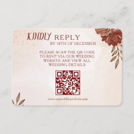 Wedding RSVP Card | Elegant Botanical & Coordinate Karte
