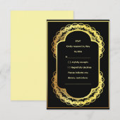 Wedding RSVP Card, Elegant Response Card Karte (Vorne/Hinten)