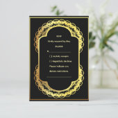 Wedding RSVP Card, Elegant Response Card Karte (Stehend Vorderseite)