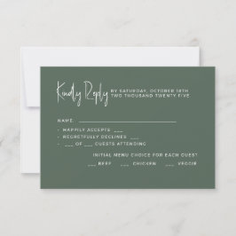 Wedding RSVP Card. Karte