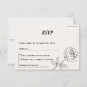 Wedding RSVP Card | Minimal Elegant Design (Vorderseite)