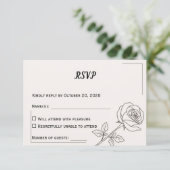 Wedding RSVP Card | Minimal Elegant Design (Stehend Vorderseite)