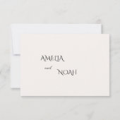 Wedding RSVP Card | Minimal Elegant Design (Rückseite)