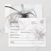 Wedding RSVP Card Soft Flowers Karte (Vorne/Hinten)