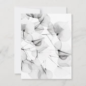 Wedding RSVP Card Soft Leaf Leaves  Karte (Rückseite)