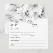 Wedding RSVP Card Soft Leaf Leaves  Karte (Vorne/Hinten)