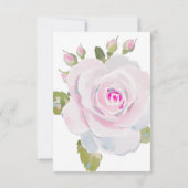 Wedding RSVP Card Soft Pink Roses  (Rückseite)