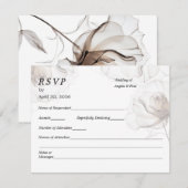 Wedding RSVP Card Soft Rose Flowers Karte (Vorne/Hinten)