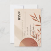 Wedding RSVP Card Terracotta Arch Olive Branch Einladung (Vorderseite)