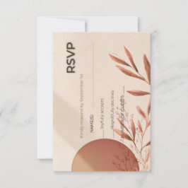 Wedding RSVP Card Terracotta Arch Olive Branch Einladung