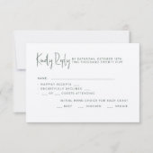 Wedding RSVP cards in a minimalist style. Karte (Vorderseite)