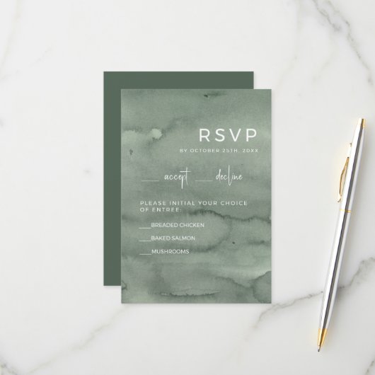 Wedding RSVP Cards Karte (Vorderseite/Rückseite Beispiel)
