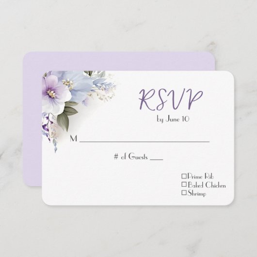 Wedding RSVP Floral Bouquet (Vorne/Hinten)