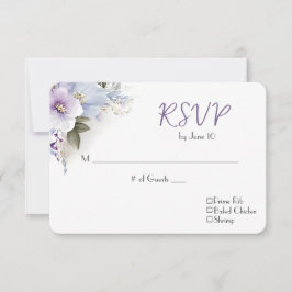 Wedding RSVP Floral Bouquet Karte