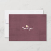 Wedding RSVP Hydrangea String Lights Burgundy Red Karte (Rückseite)