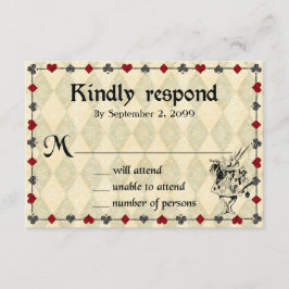 Wedding RSVP Kindly Respond,Alice im Wunderland Karte