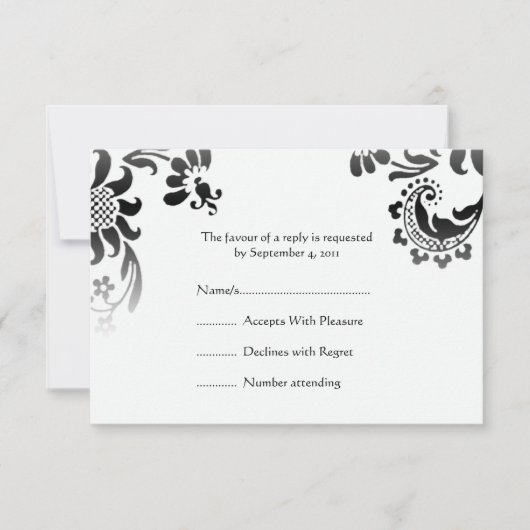Wedding RSVP - klein Karte (Vorderseite)
