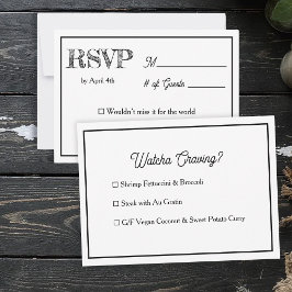 Wedding RSVP & Meal Choices Einladung