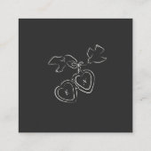 Wedding RSVP QR Code Illustrated Locket Monogram Begleitkarte (Rückseite)