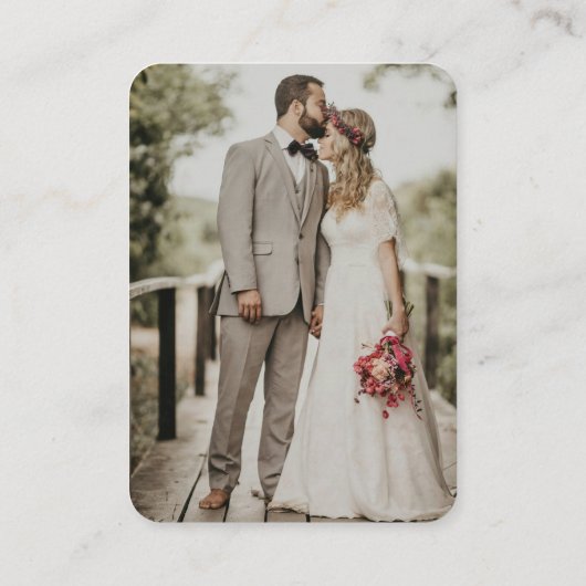 Wedding RSVP, QR Code Modern Minimalist Simple Begleitkarte (Rückseite)