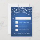 Wedding RSVP Sparkling String Blue (Vorderseite)