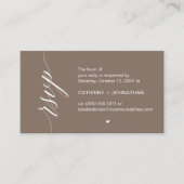 Wedding RSVP via Text Message or Email, Reminder Begleitkarte (Vorderseite)