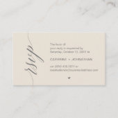 Wedding RSVP via Text Message or Email, Reminder Begleitkarte (Vorderseite)