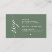 Wedding RSVP via Text Message or Email, Reminder Begleitkarte (Vorderseite)