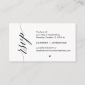 Wedding RSVP via Text Message or Email, Reminder Begleitkarte (Vorderseite)