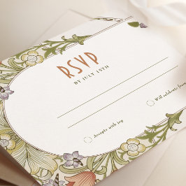 Wedding RSVP Vintag Art Nouveau William Morris Einladung