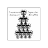 Wedding Rubber Stamp Champagne Glasses Gummistempel (Prägung)