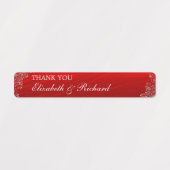 Wedding Ruby Red Danke Lip Balm Etiketten (Design 1)