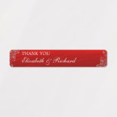Wedding Ruby Red Danke Lip Balm Etiketten (Design 2)