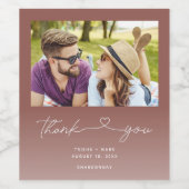 Wedding Rust Foto Vielen Dank für Ihr Interesse Weinetikett (Einzelnes Label)