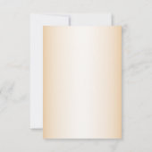 Wedding Rustic Golden Frame White Floral Peach Save The Date (Rückseite)