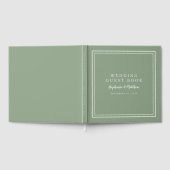 Wedding Sage Green Elegantes Gästebuch (Voll)