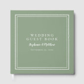 Wedding Sage Green Elegantes Gästebuch (Vorderseite)