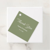 Wedding Sage Green White Vielen Dank Geschenkanhänger (Beispiel)