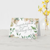 Wedding SahneAquarell-Blumenglückwünsche Karte (Gelbe Blume)