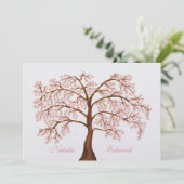 Wedding Sakura Cherry Blossom Tree Invitations Einladung (Stehend Vorderseite)