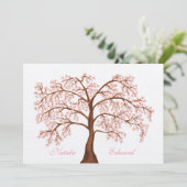 Wedding Sakura Cherry Blossom Tree Invitations Einladung (Stehend Vorderseite)