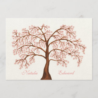 Wedding Sakura Cherry Blossom Tree Invitations Einladung