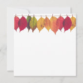 Wedding Save the Date Autumn Leaves on String Ankündigung (Rückseite)