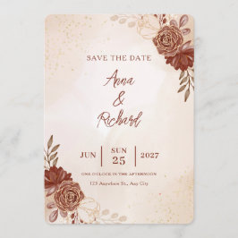 Wedding Save the Date Card | Elegant Botanical  Einladung