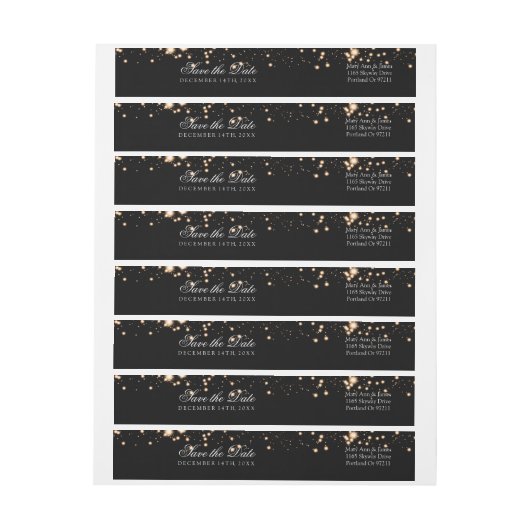 Wedding Save the Date Goldhollywood-Zauber (Bogen)