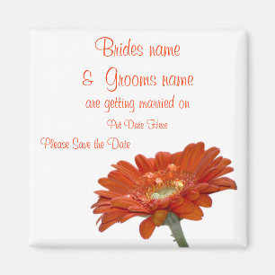 Wedding Save the Date Magnet-orange Magnet