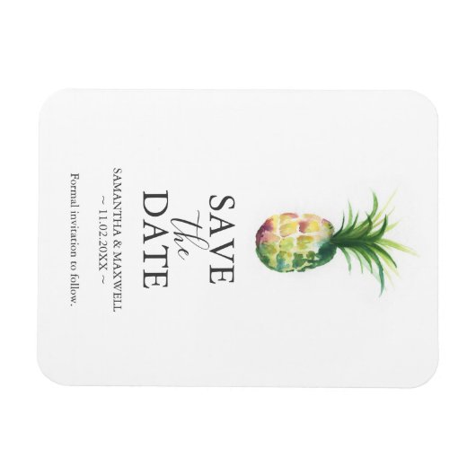 Wedding Save The Date Magnets Pineapple Magnet (Horizontal)